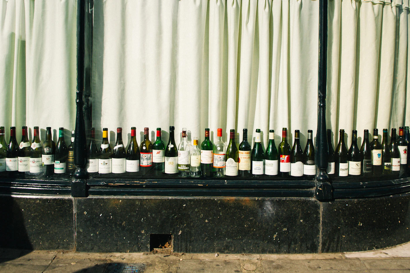 Bottles in window