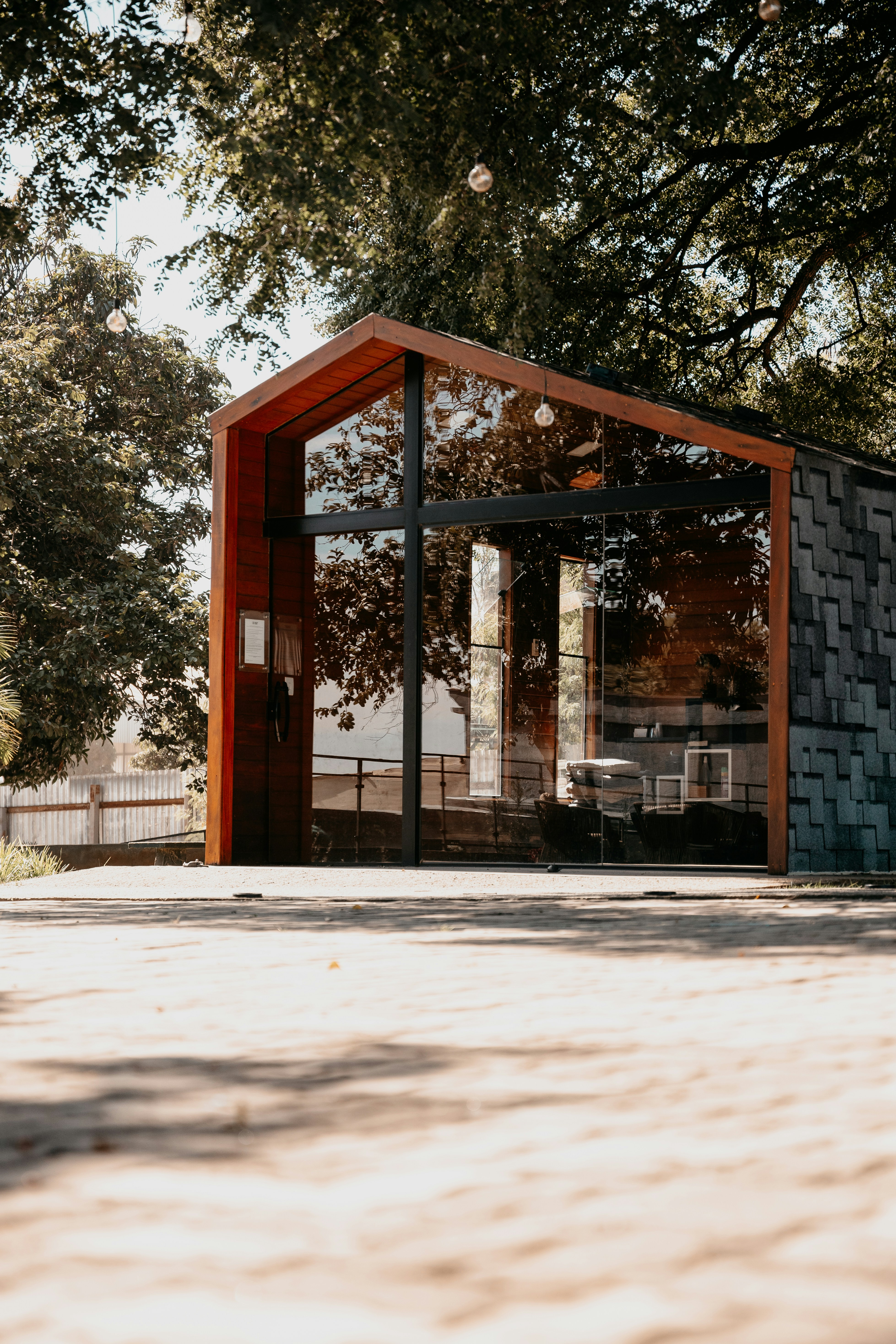 Quiet minimalist meditation chapel interior, Houston