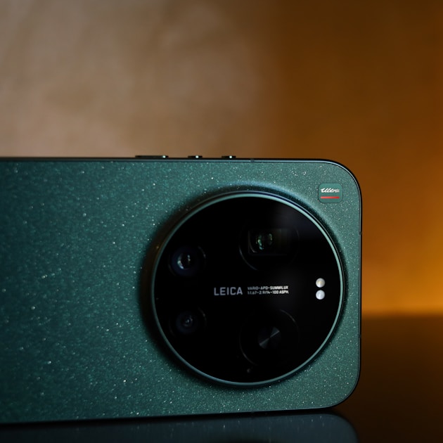 Close-up of a modern smartphone camera lens showing the multi-element array