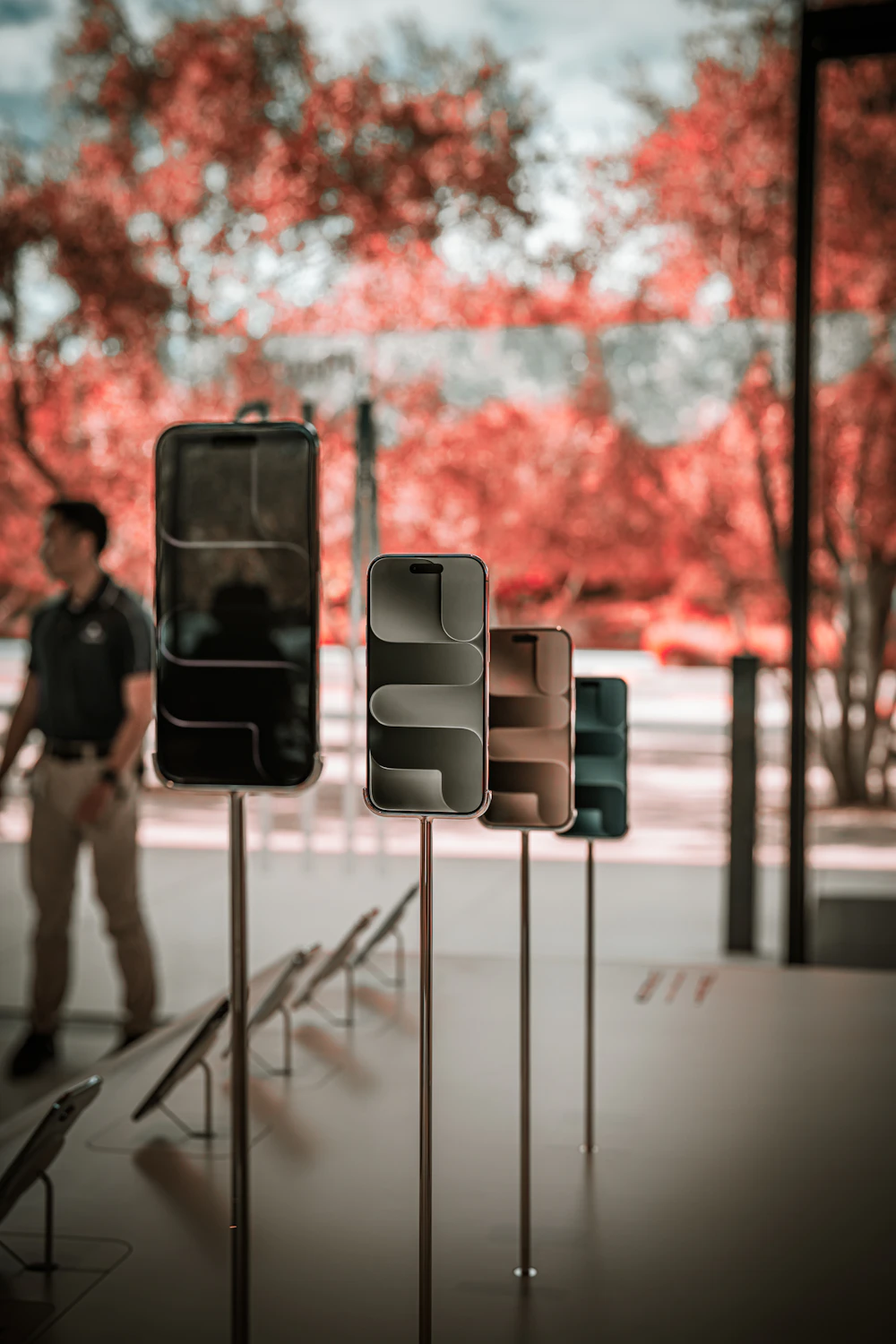 Smartphones en exhibición