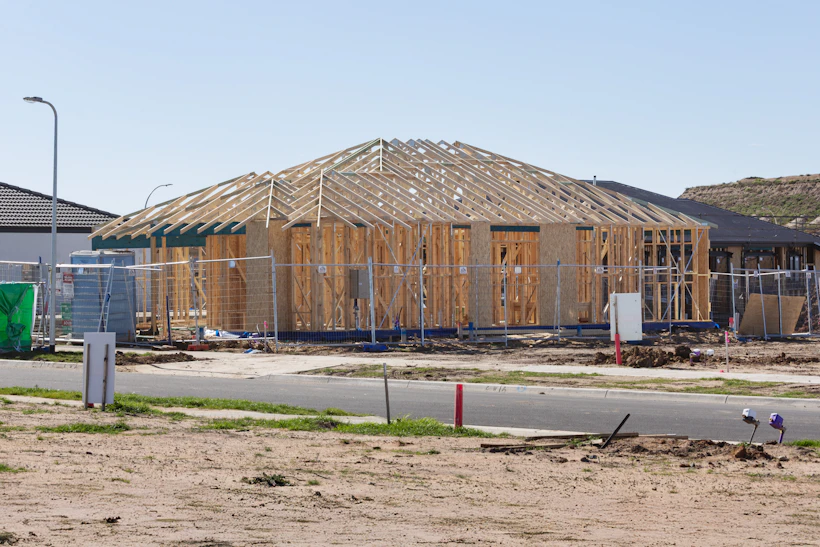 Small structure framed on site