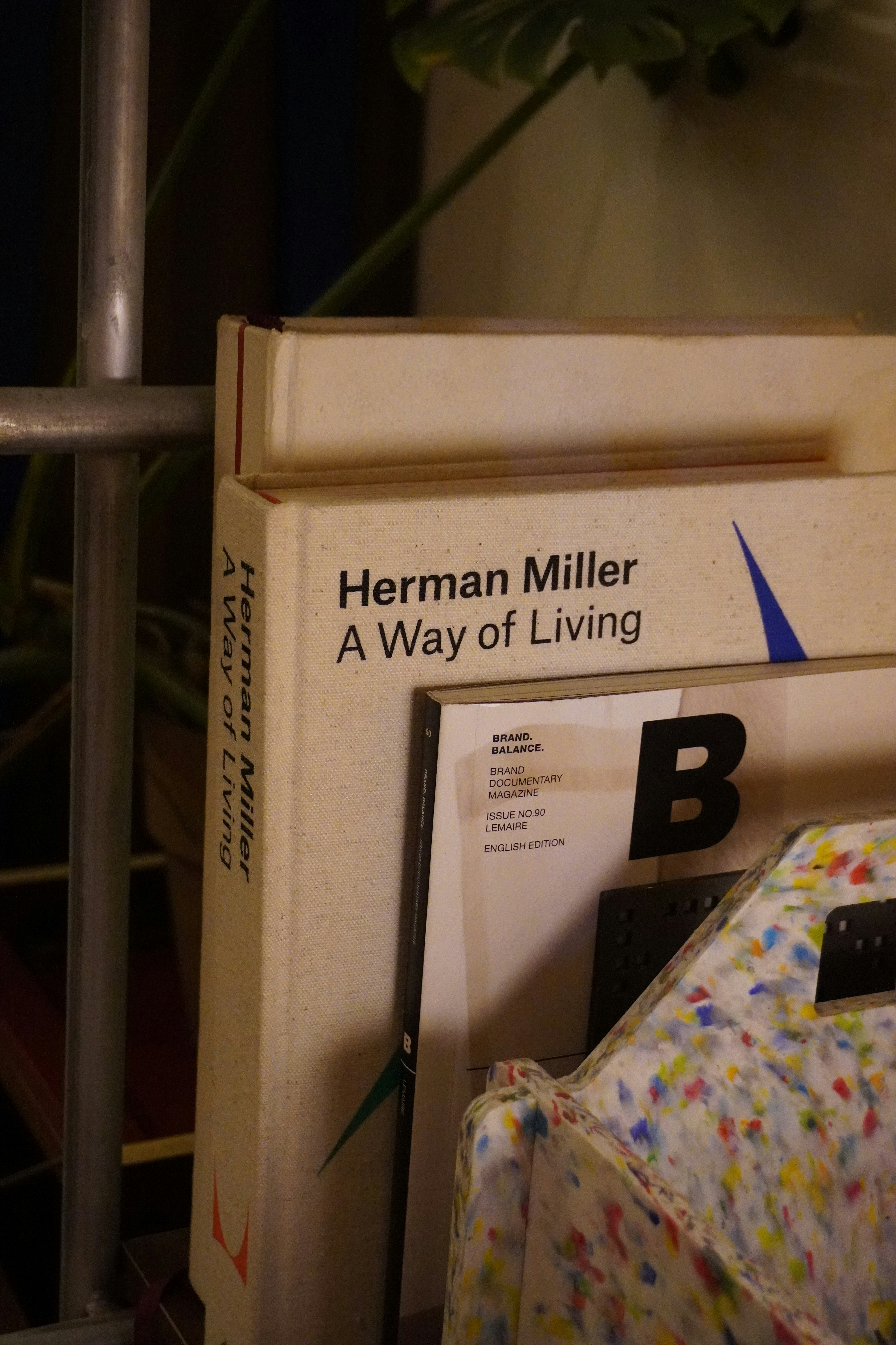 Herman miller a way of living book on shelf