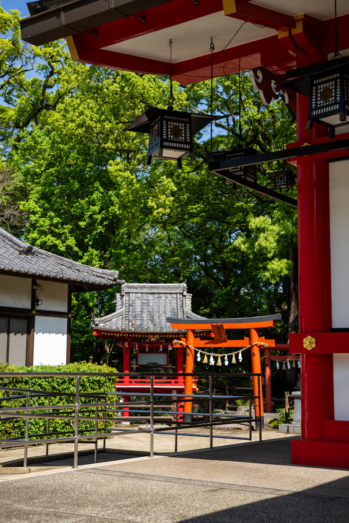 Torii gate at a Tokyo shrine