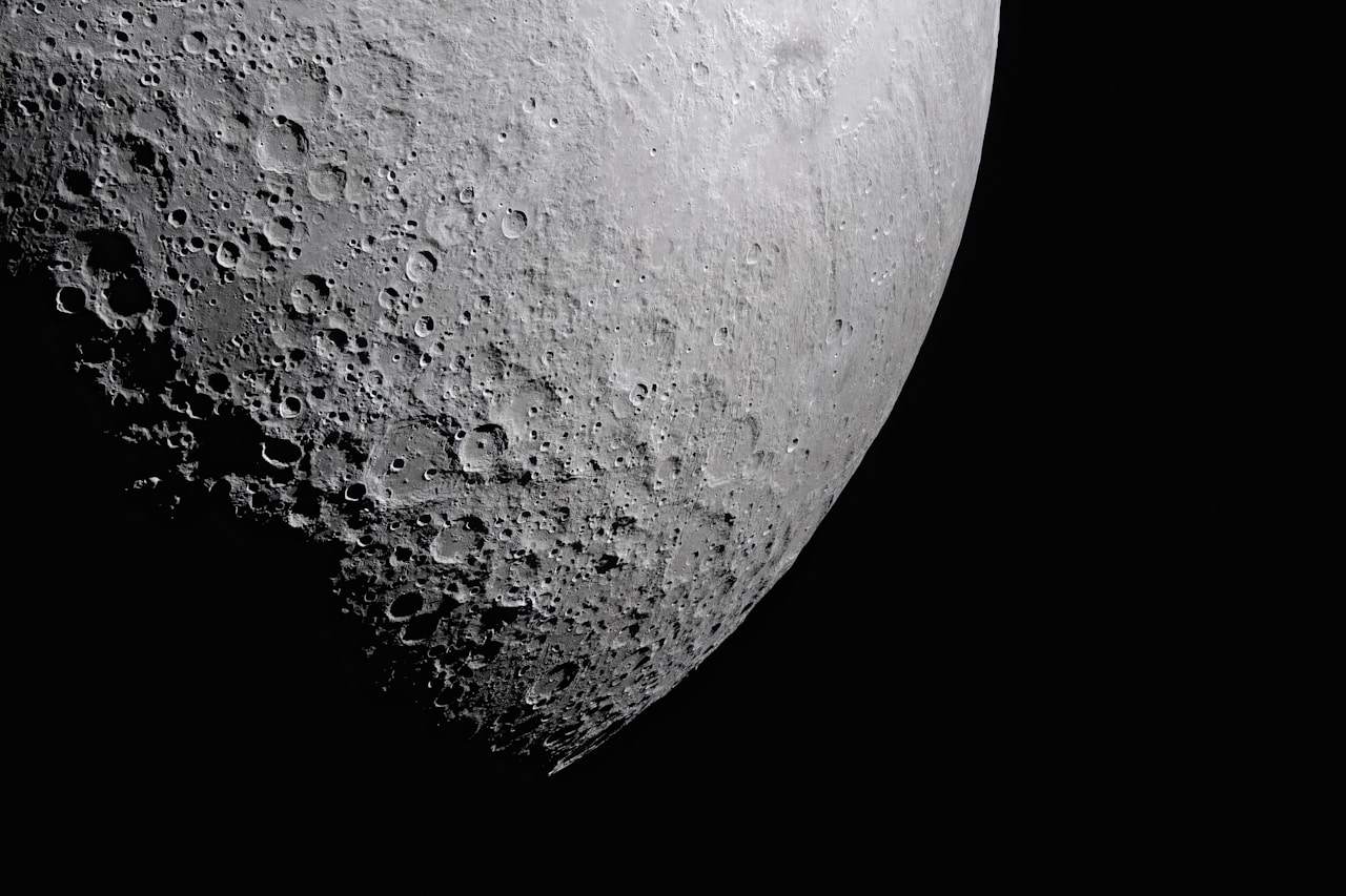 Moon surface close-up — AYAP landing site mission planning
