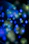 Blue play buttons in a bokeh background
