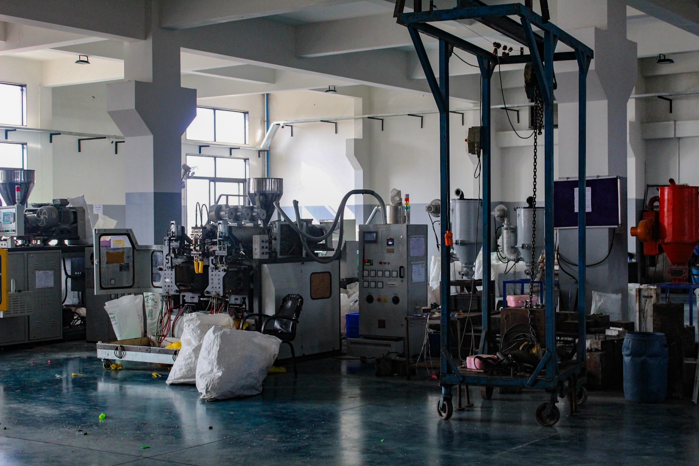 Automotive filter factory interior — machinery and equipment