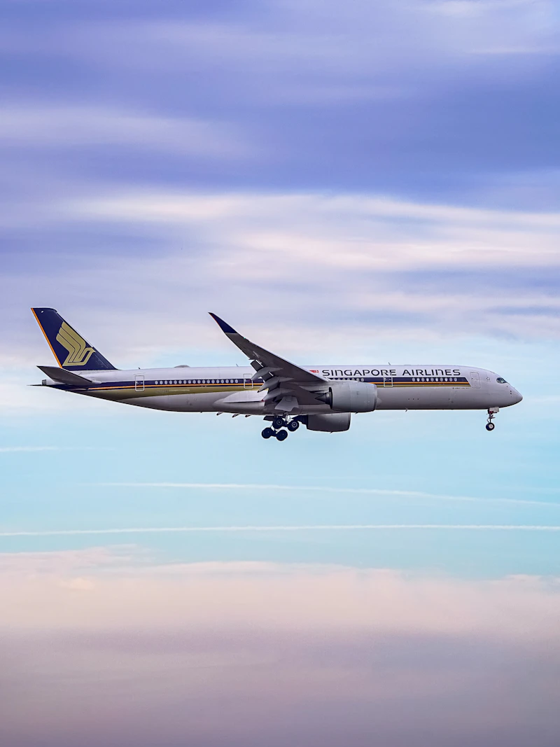 Passenger jet on departure