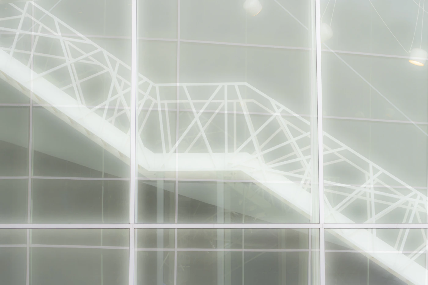 Layered architectural grids and staircase, a metaphor for systems