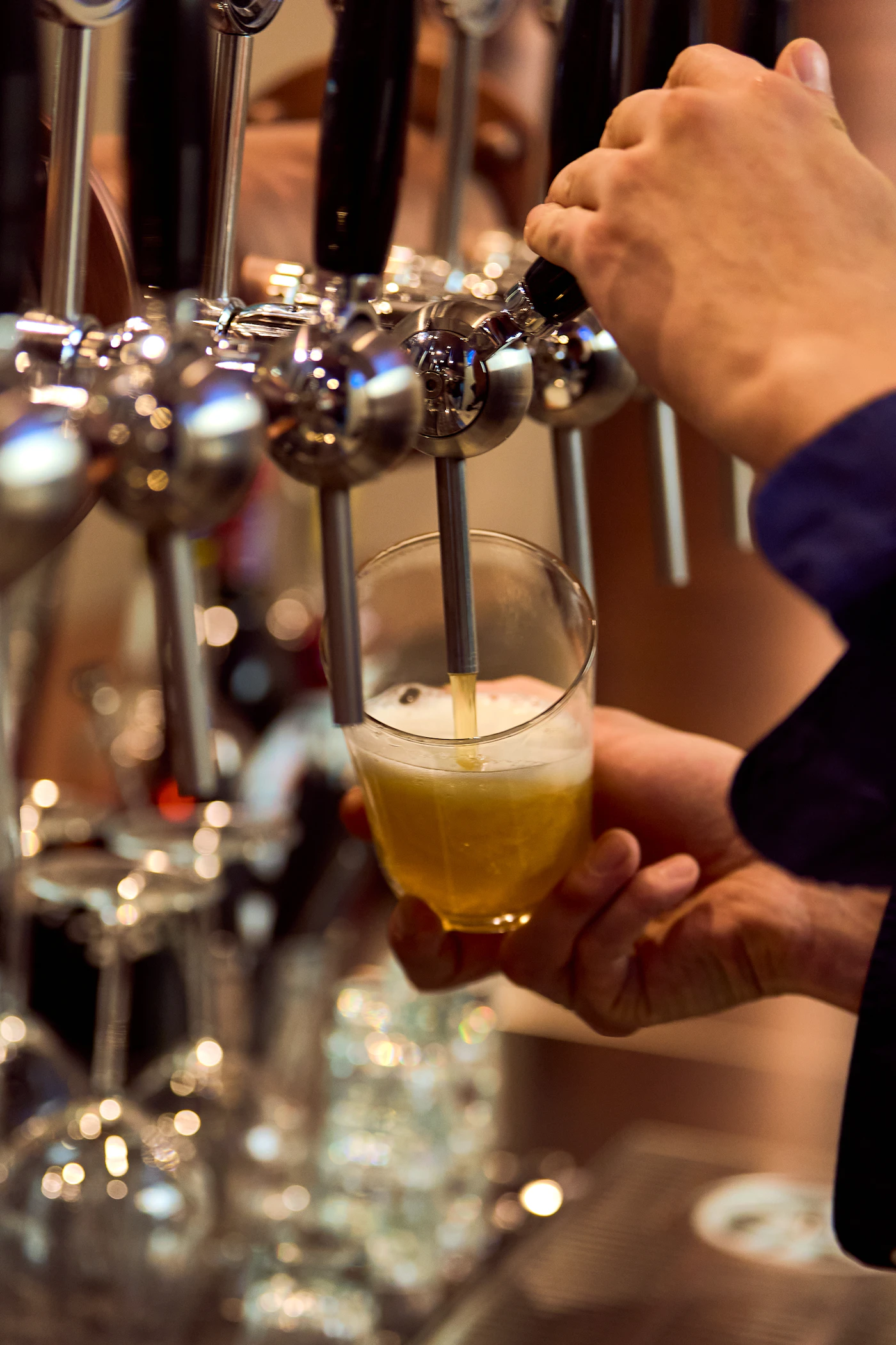 Pour from tap