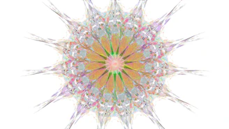 A colorful abstract fractal starburst pattern