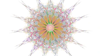 A colorful abstract fractal starburst pattern