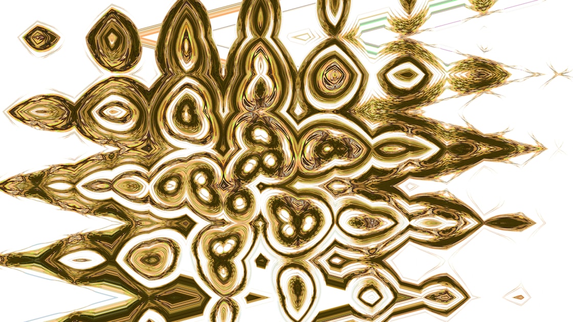 Abstract pattern with concentric circles and wavy lines.
