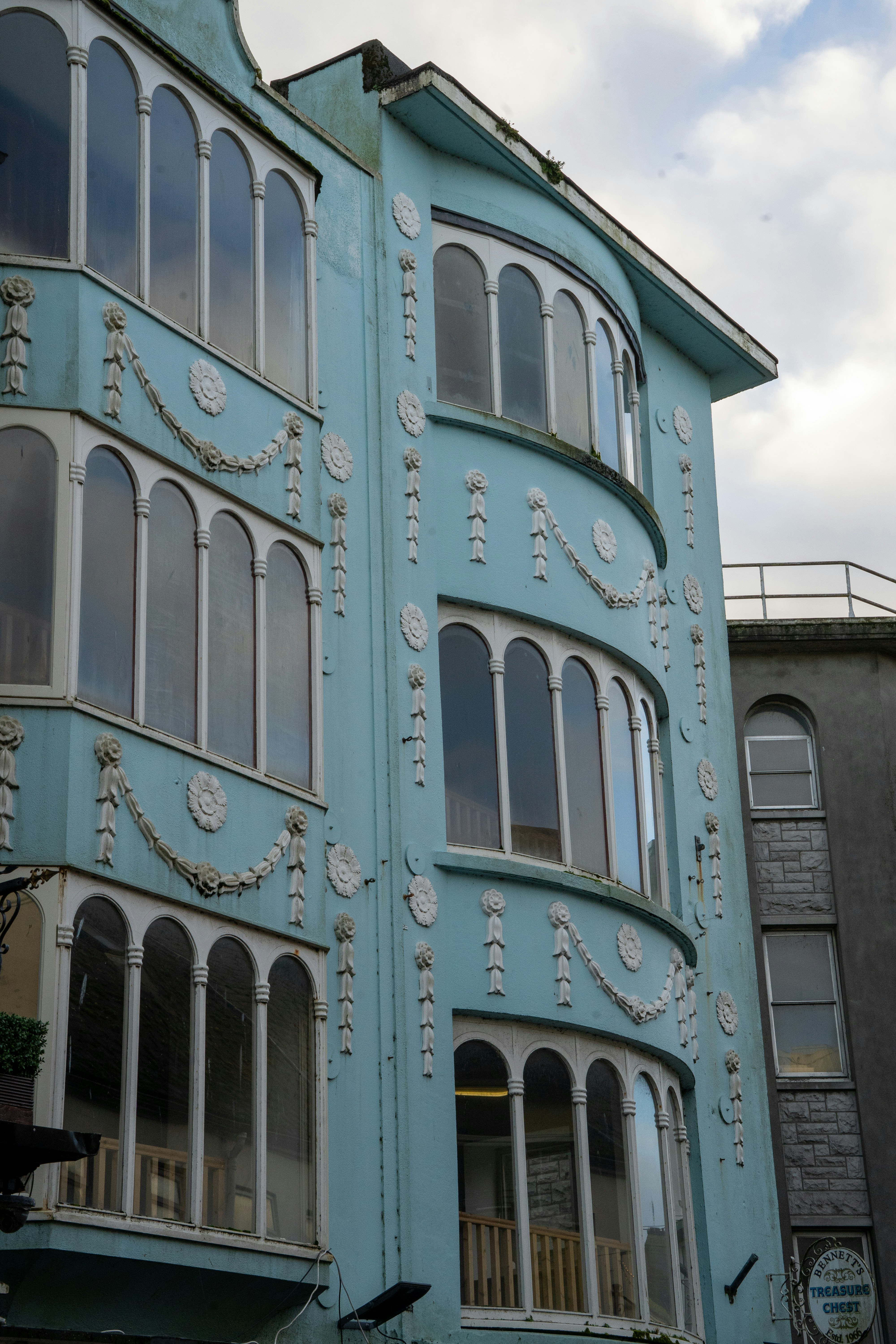 Step into the charm of Galway with this pastel-blue gem—a whimsical facade brimming with ornate windows and seaside nostalgia. A perfect capture for architecture lovers and wanderers alike. 💙