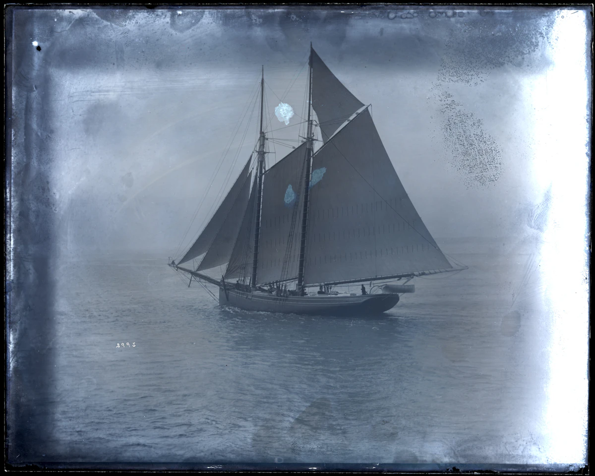 A vintage sailing ship under full canvas