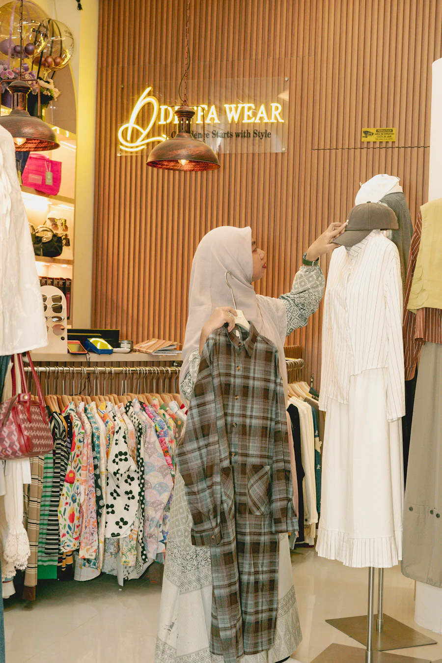 Browsing the boutique racks