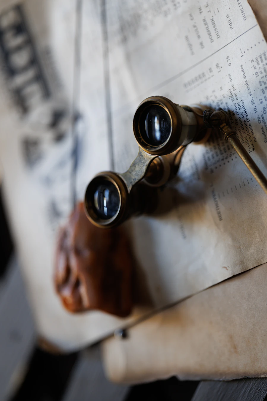 Antique mother-of-pearl opera glasses