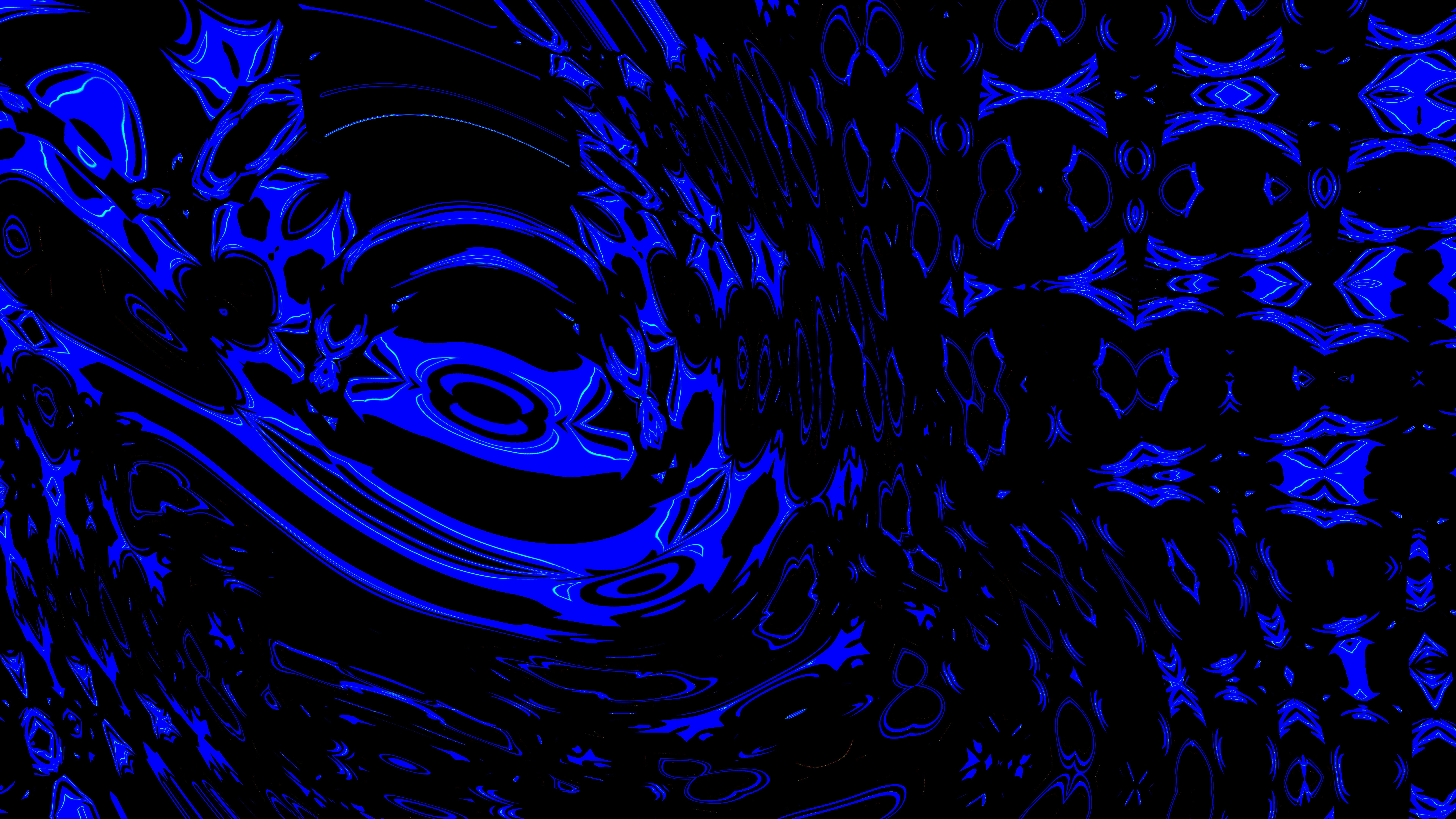 Abstract blue and black swirling pattern