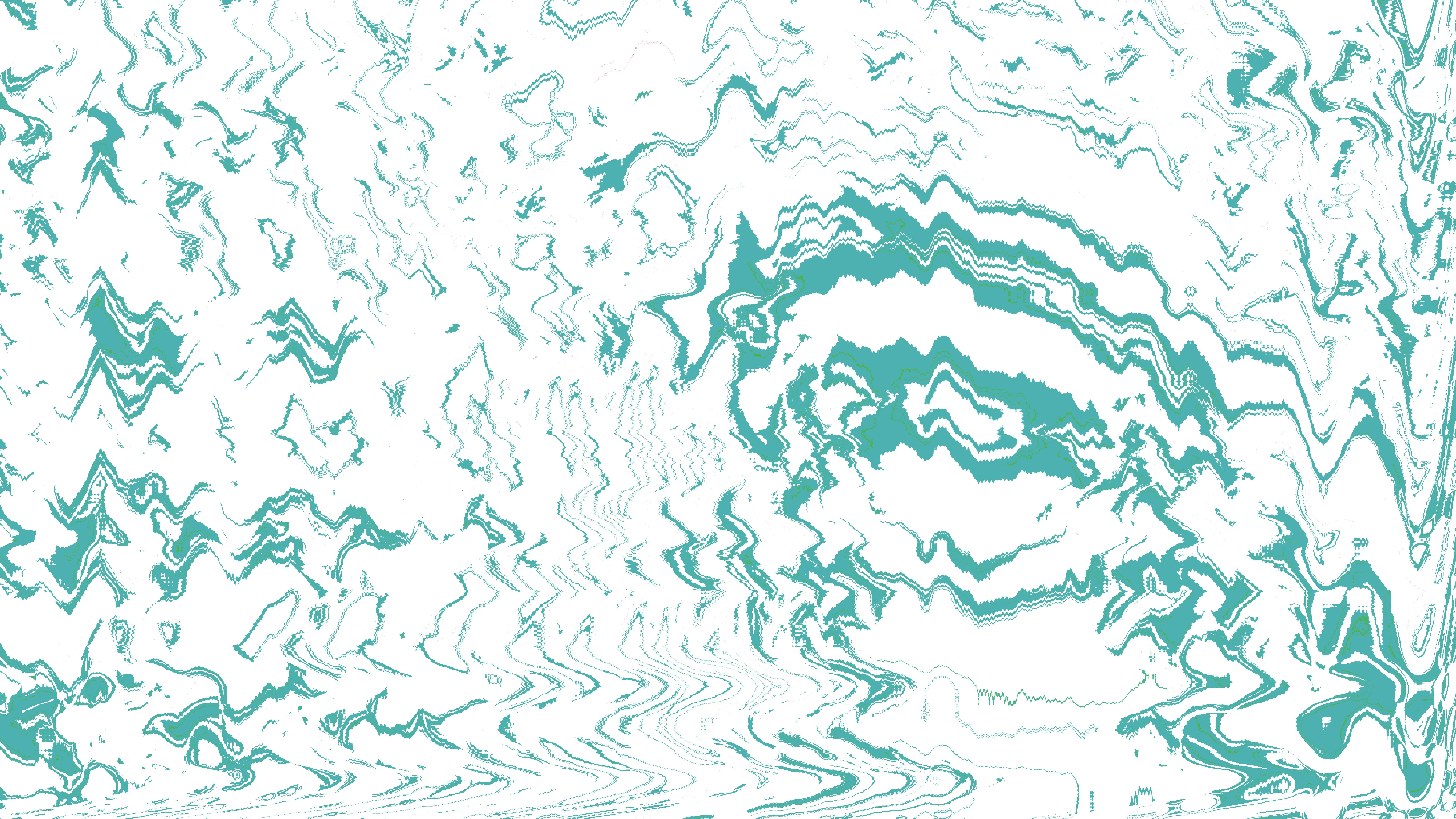 Abstract teal and white wavy pattern