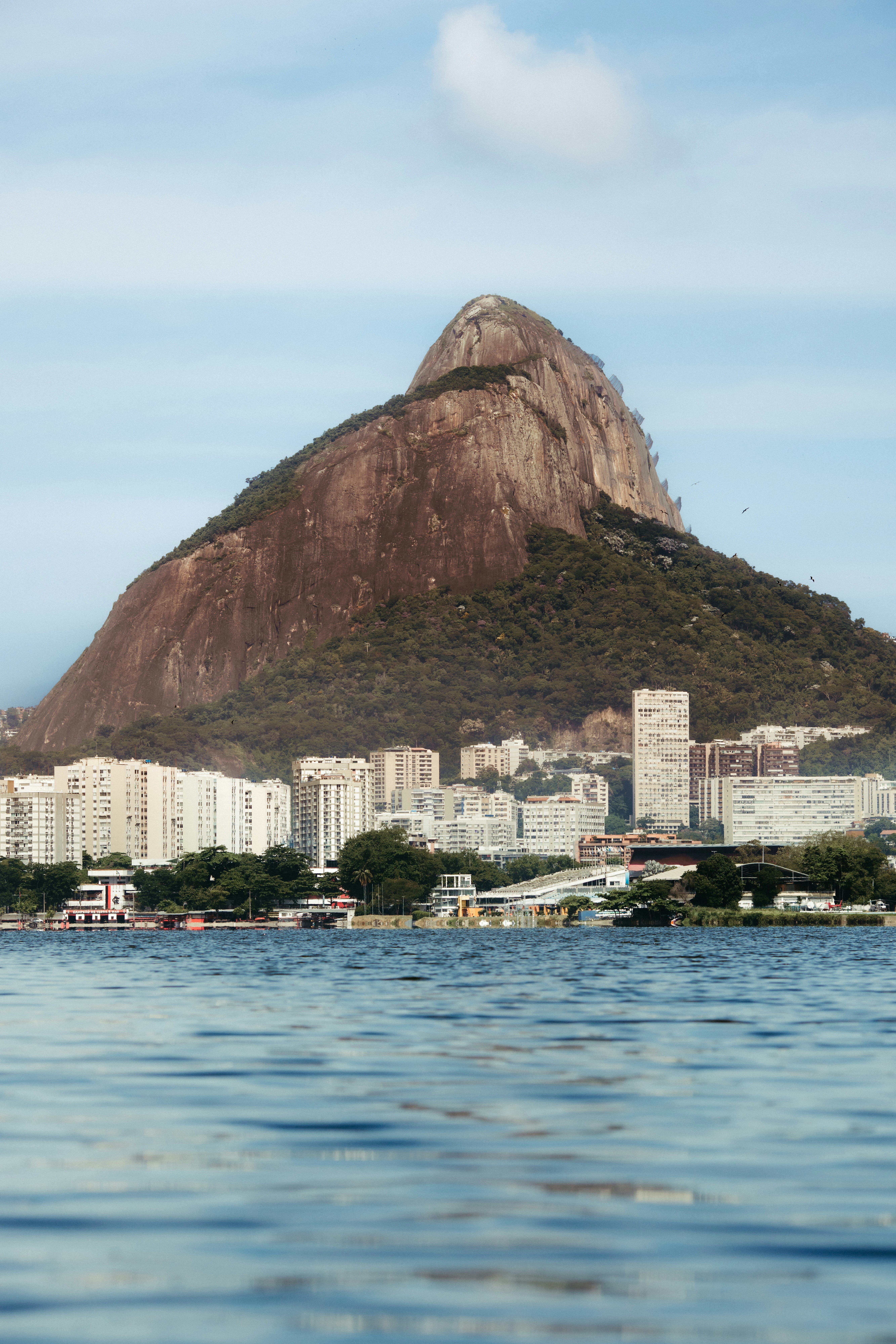 City skyline with sugarloaf mountain in rio de janeiro.