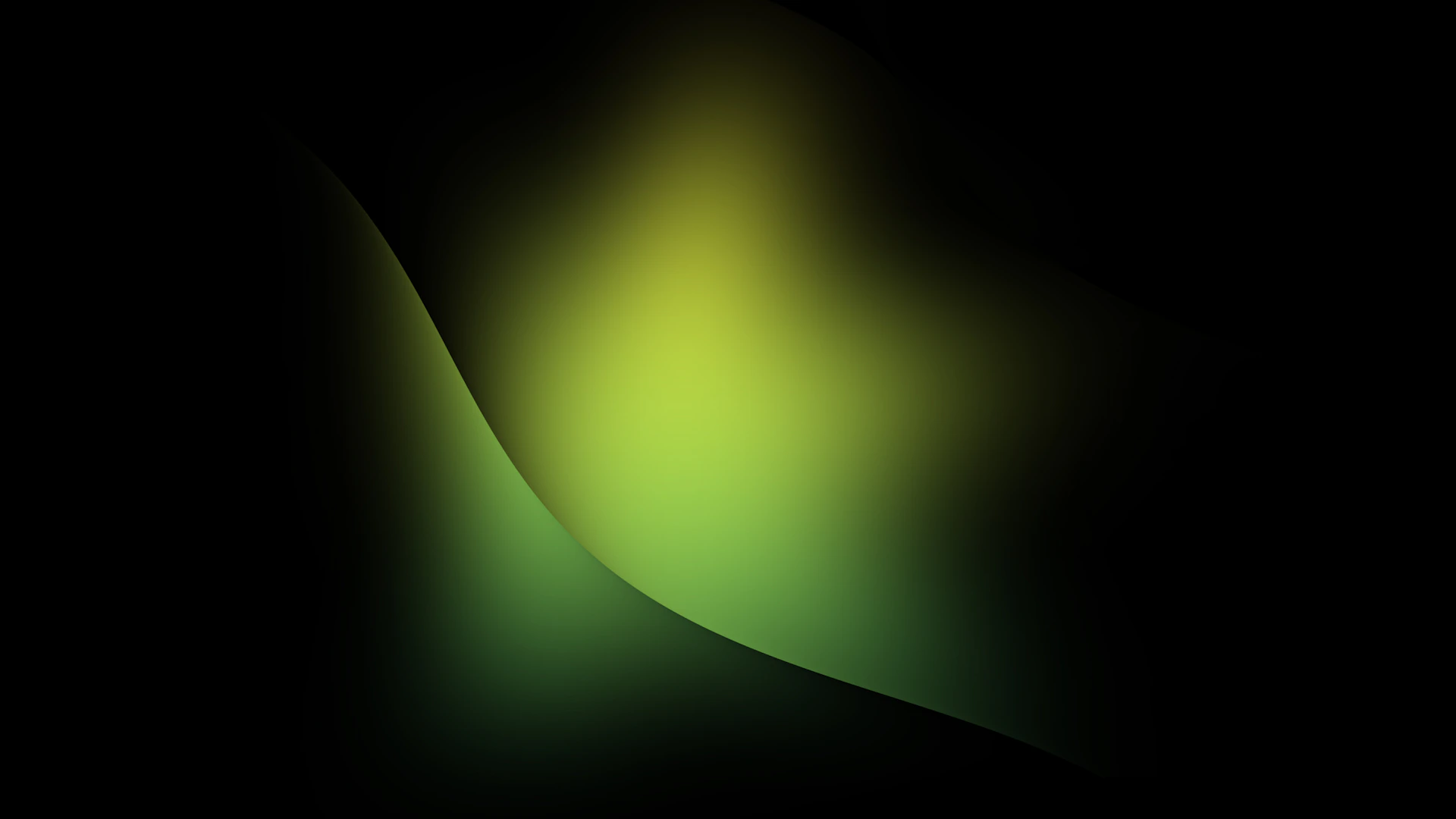 Abstract gradient of black, green, and yellow.