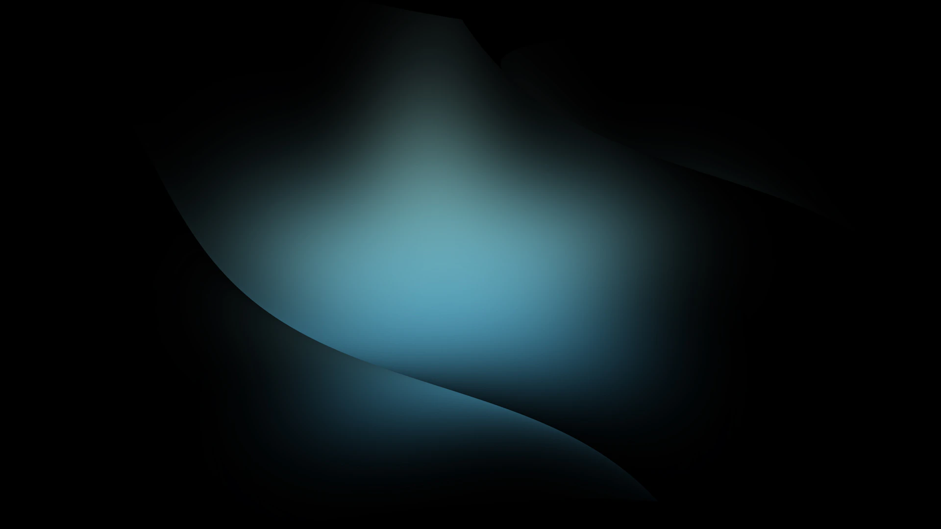 Abstract blue light on black background