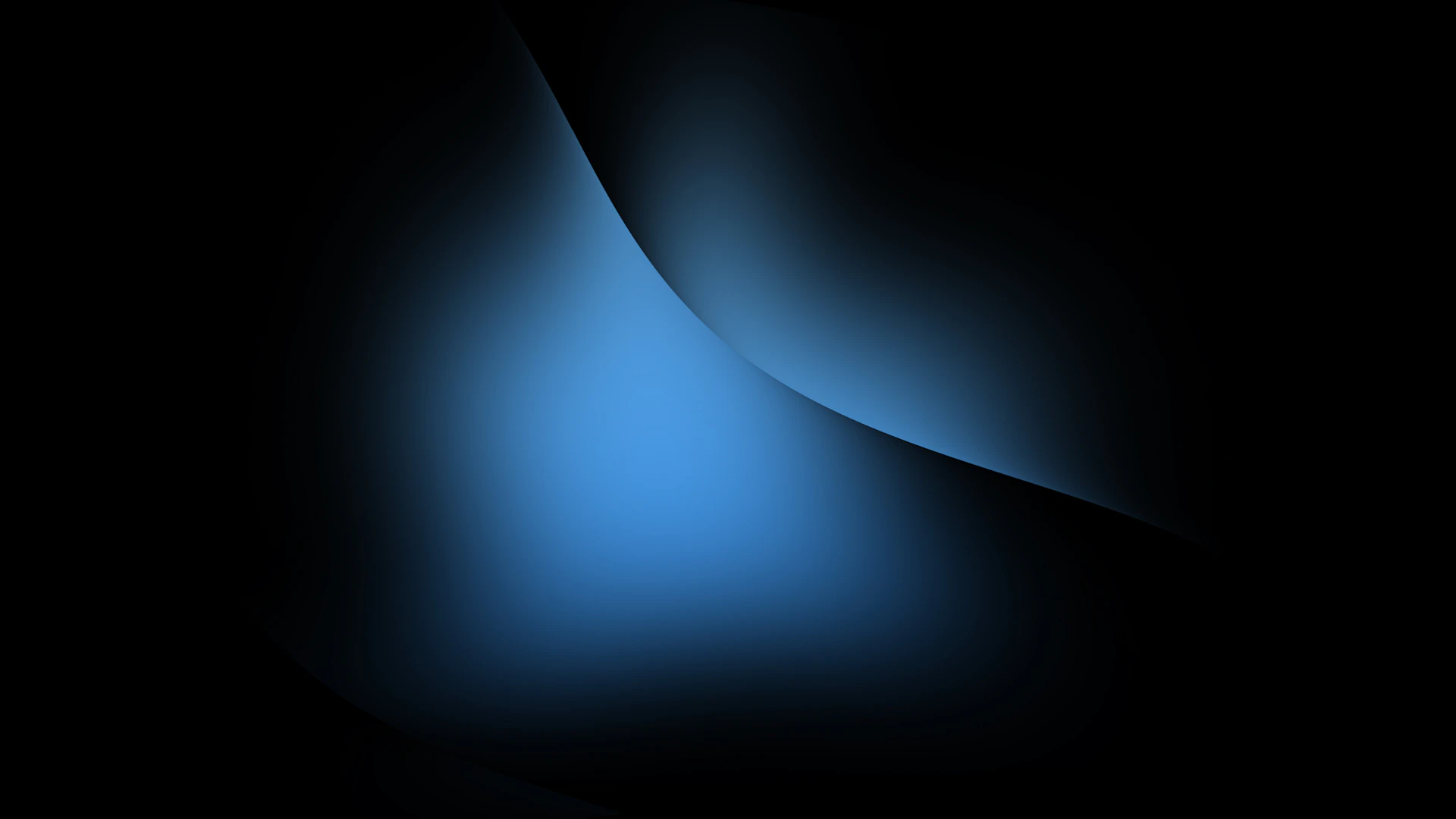Abstract blue light on black background