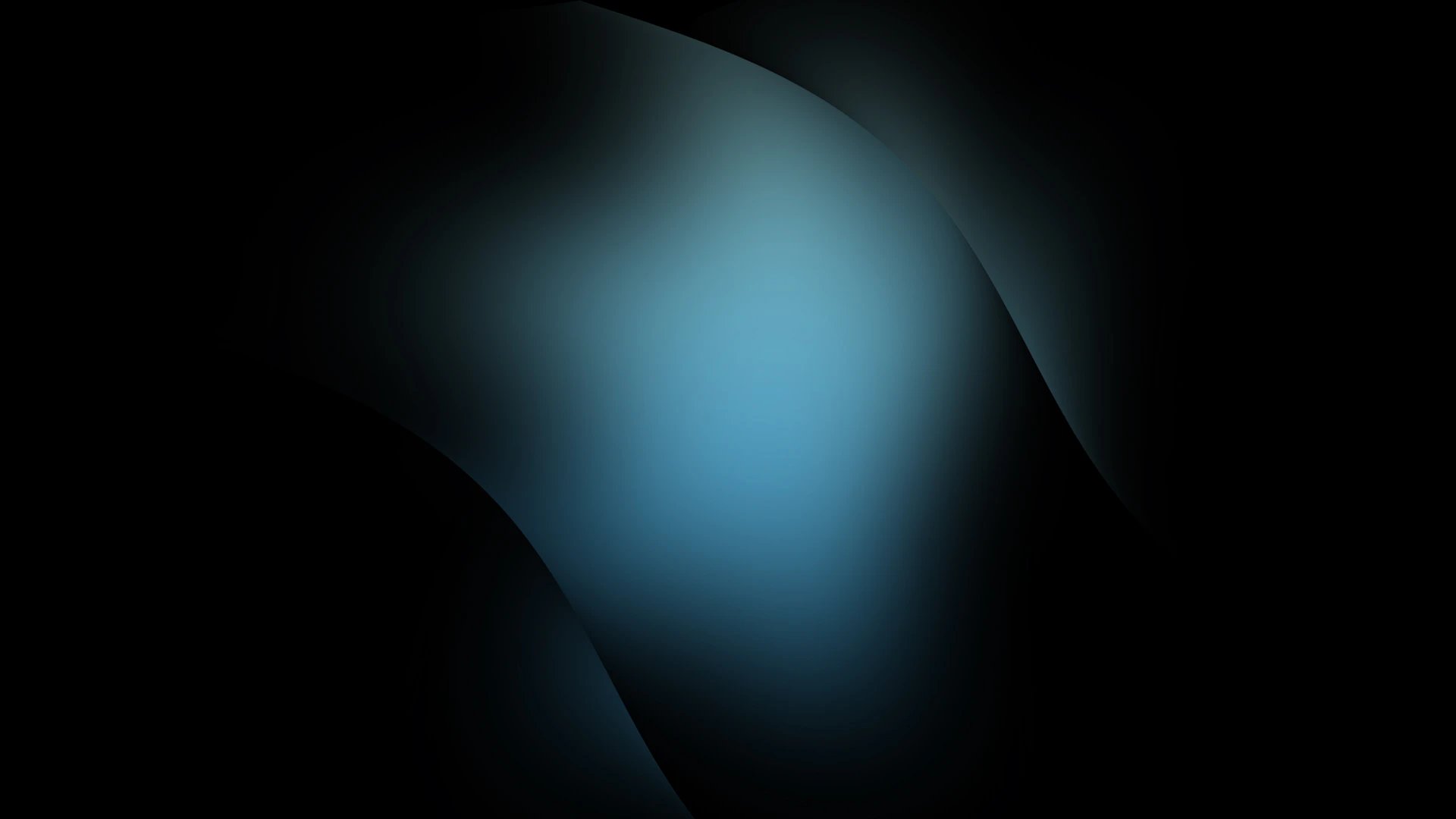 Abstract blue light on black background