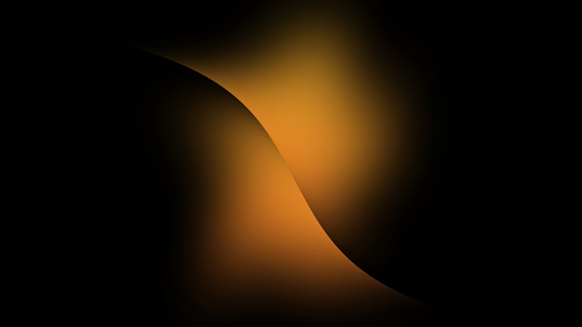 Abstract dark background with a glowing orange curve