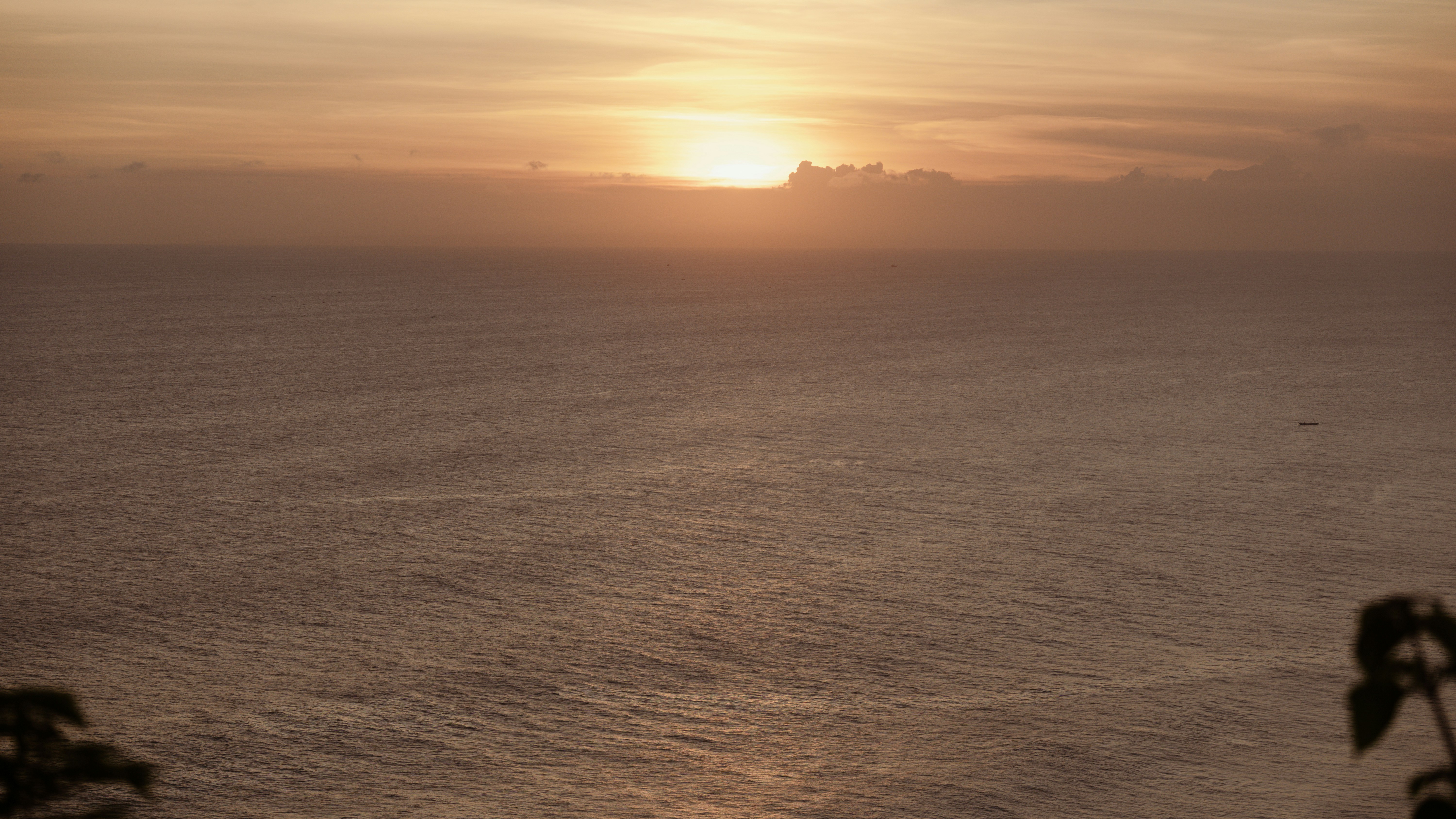 Sunset over a calm ocean