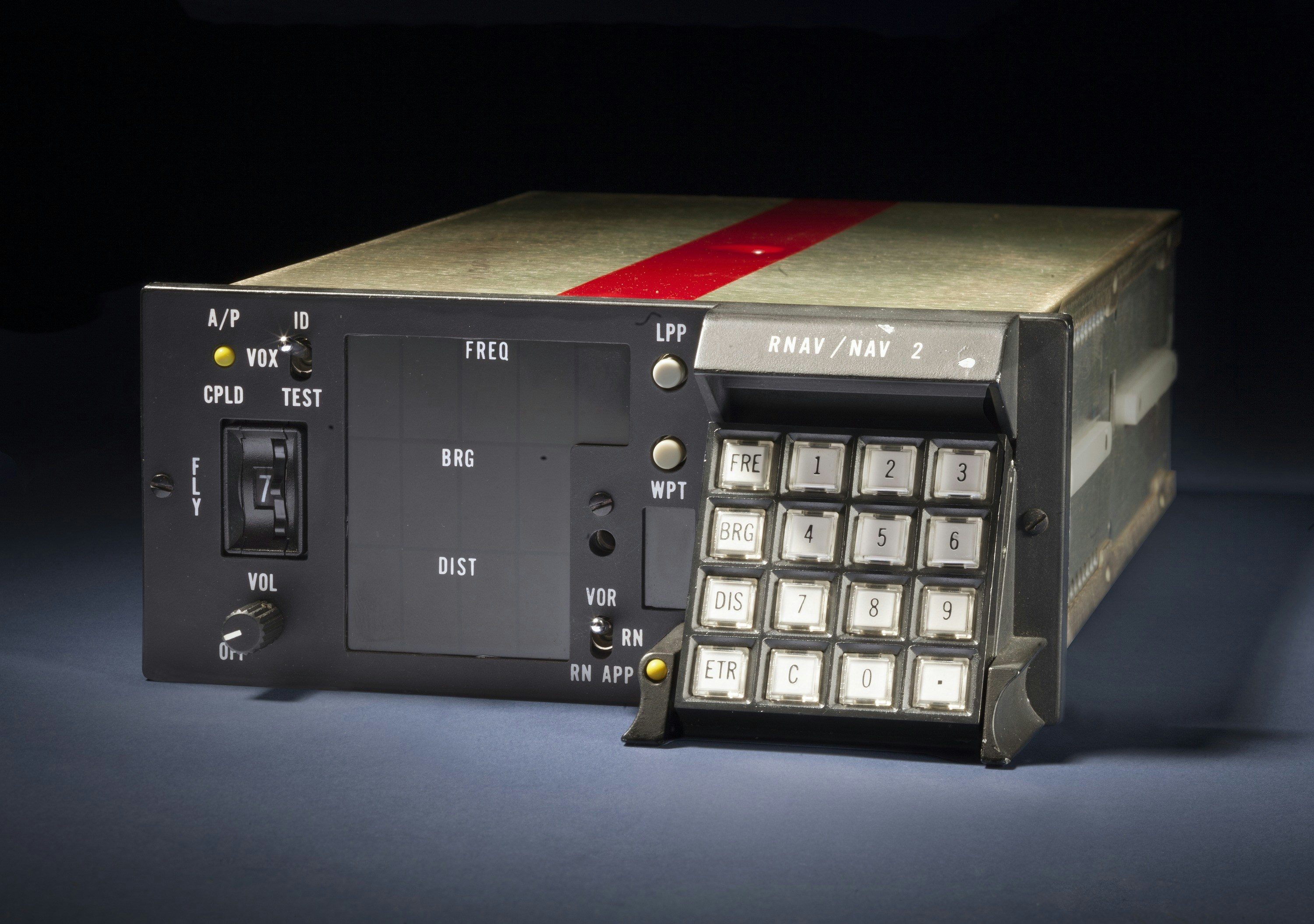 A vintage radio communication device with a keypad