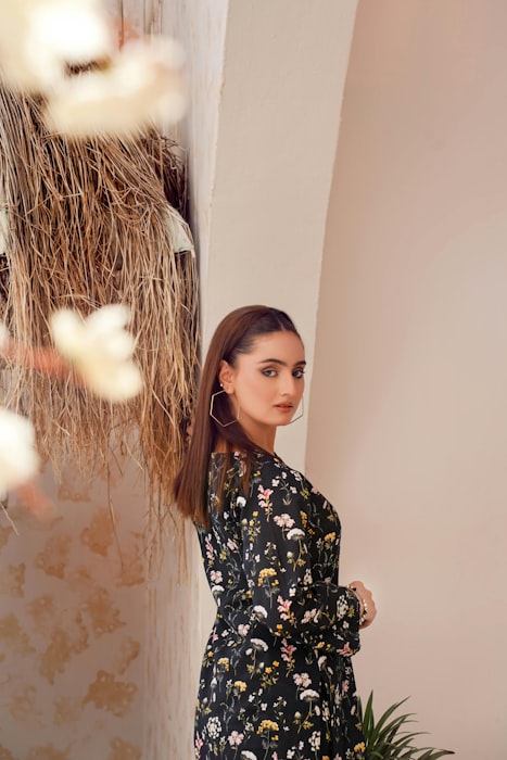 Robe en coton à fleurs