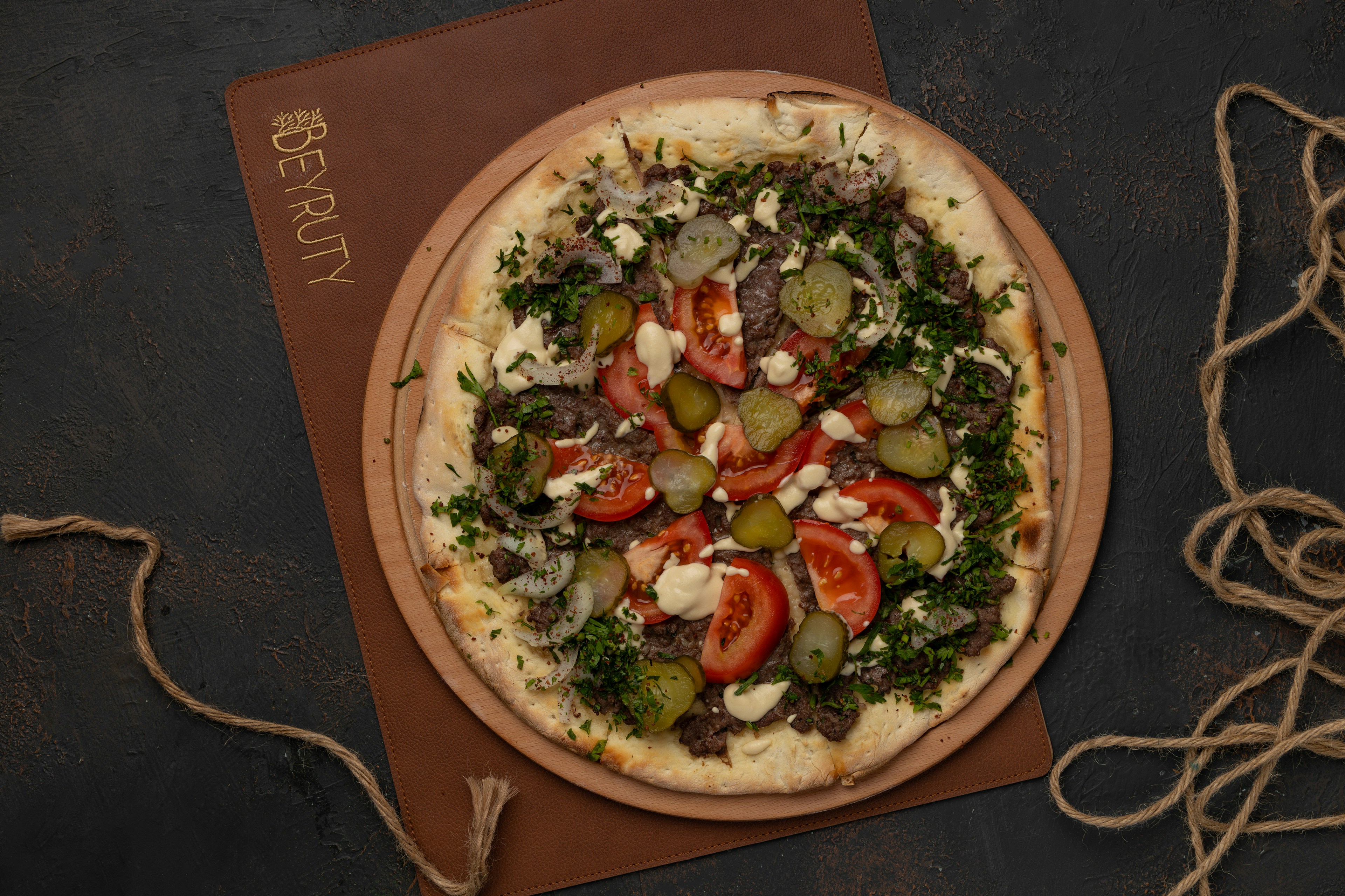 A delicious pizza topped with fresh vegetables and cheese