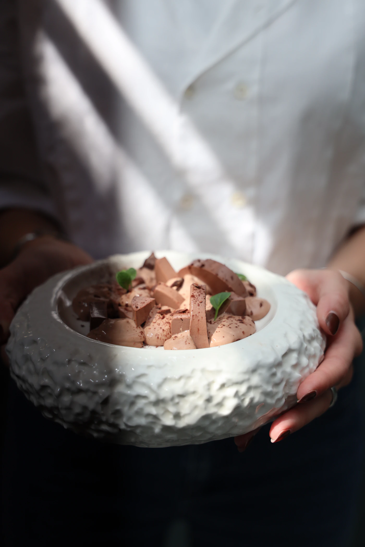 Chokladmousse på avocado