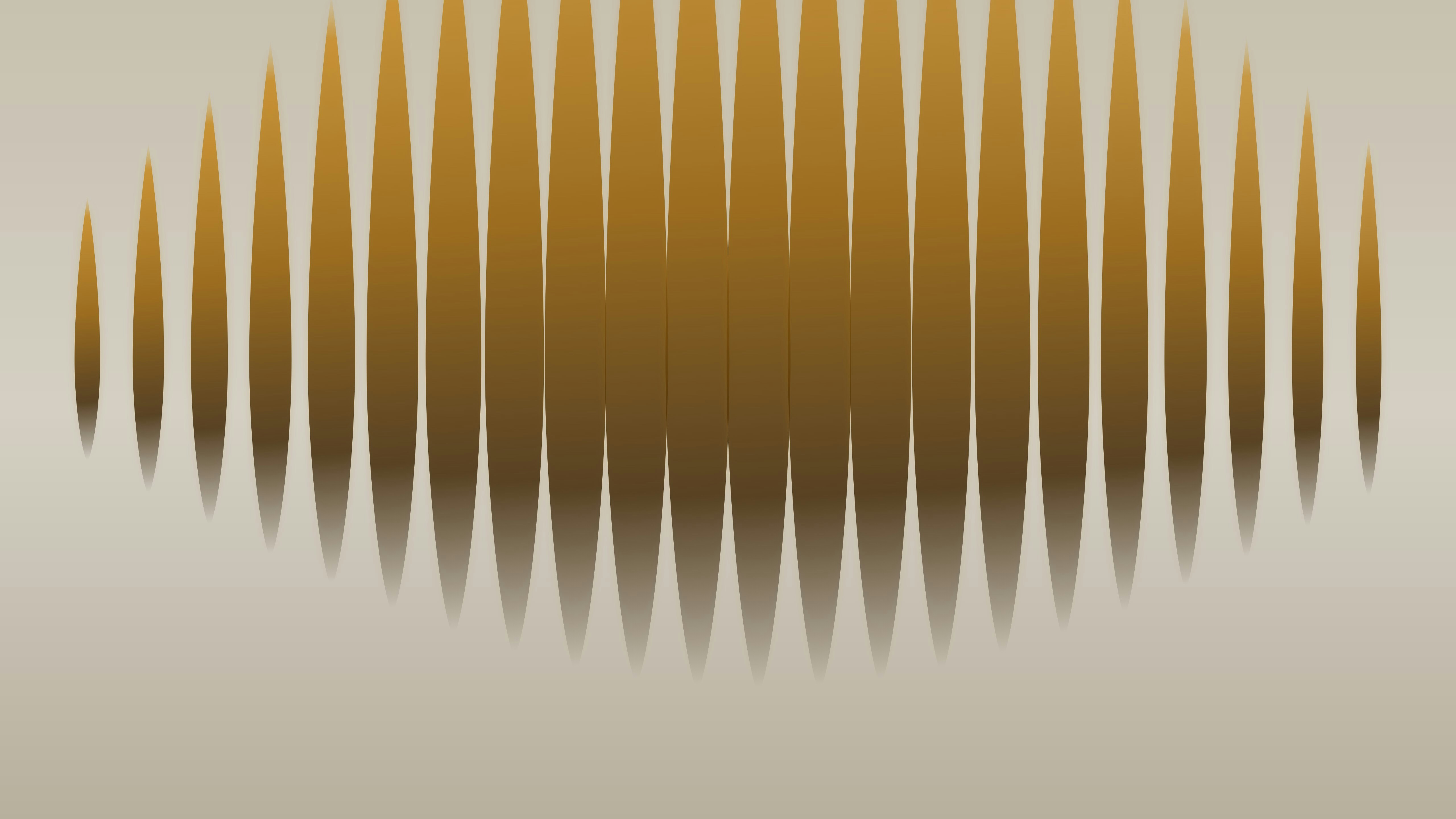 Vertical golden lines forming an oval shape