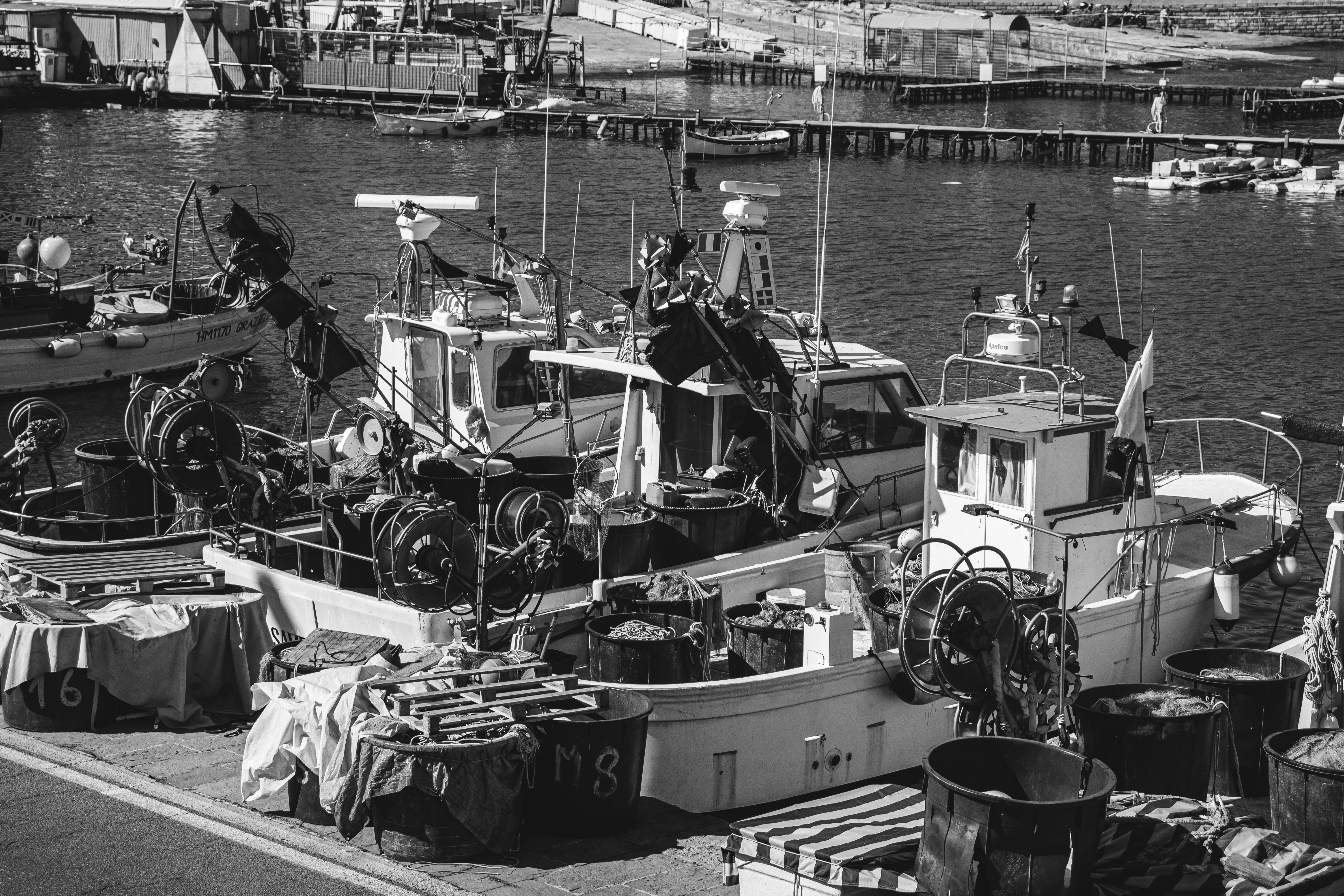Carry-le-Rouet harbor fishing boats