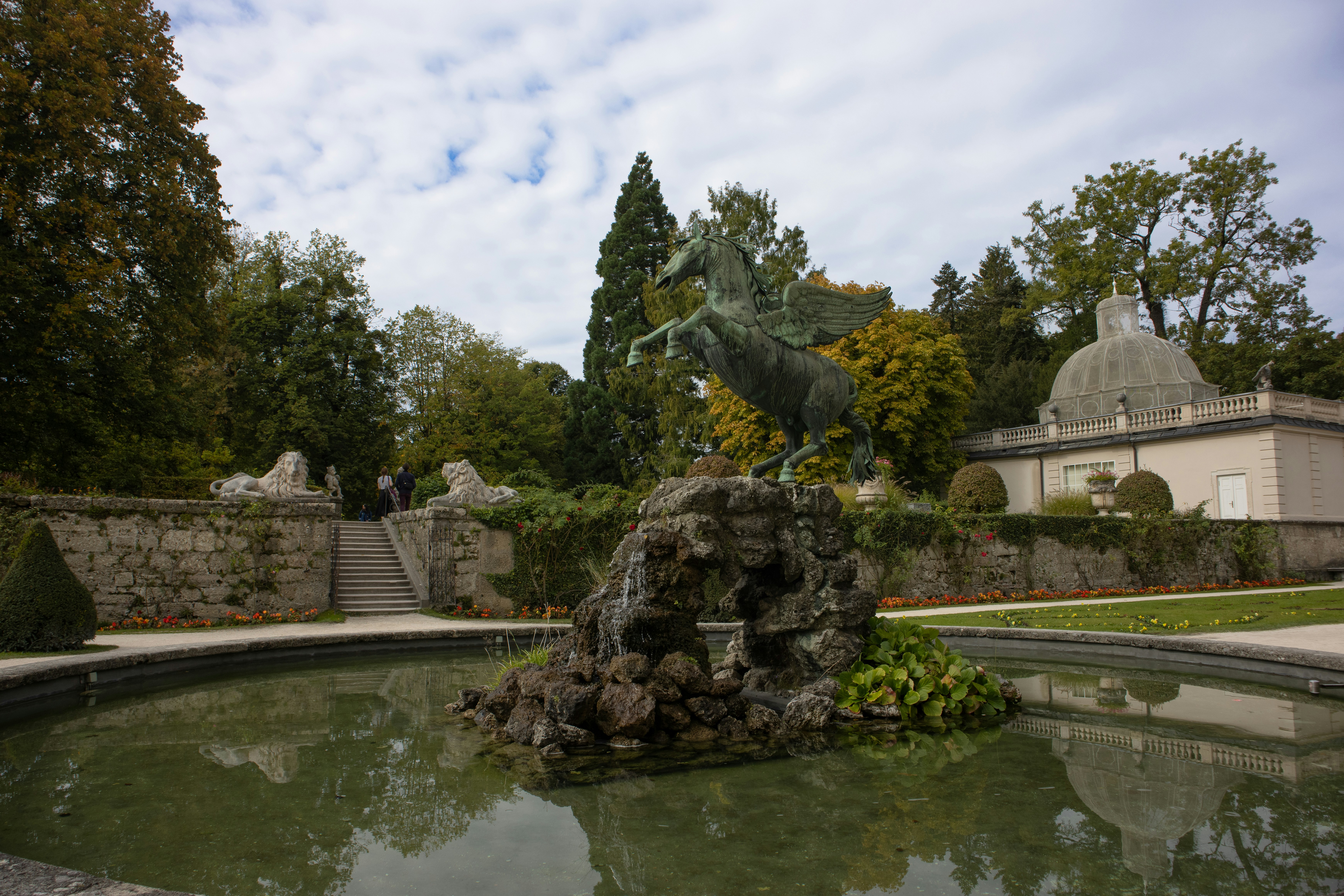 The Pegasus fountain in the Mirabell Gardens, Salzburg
