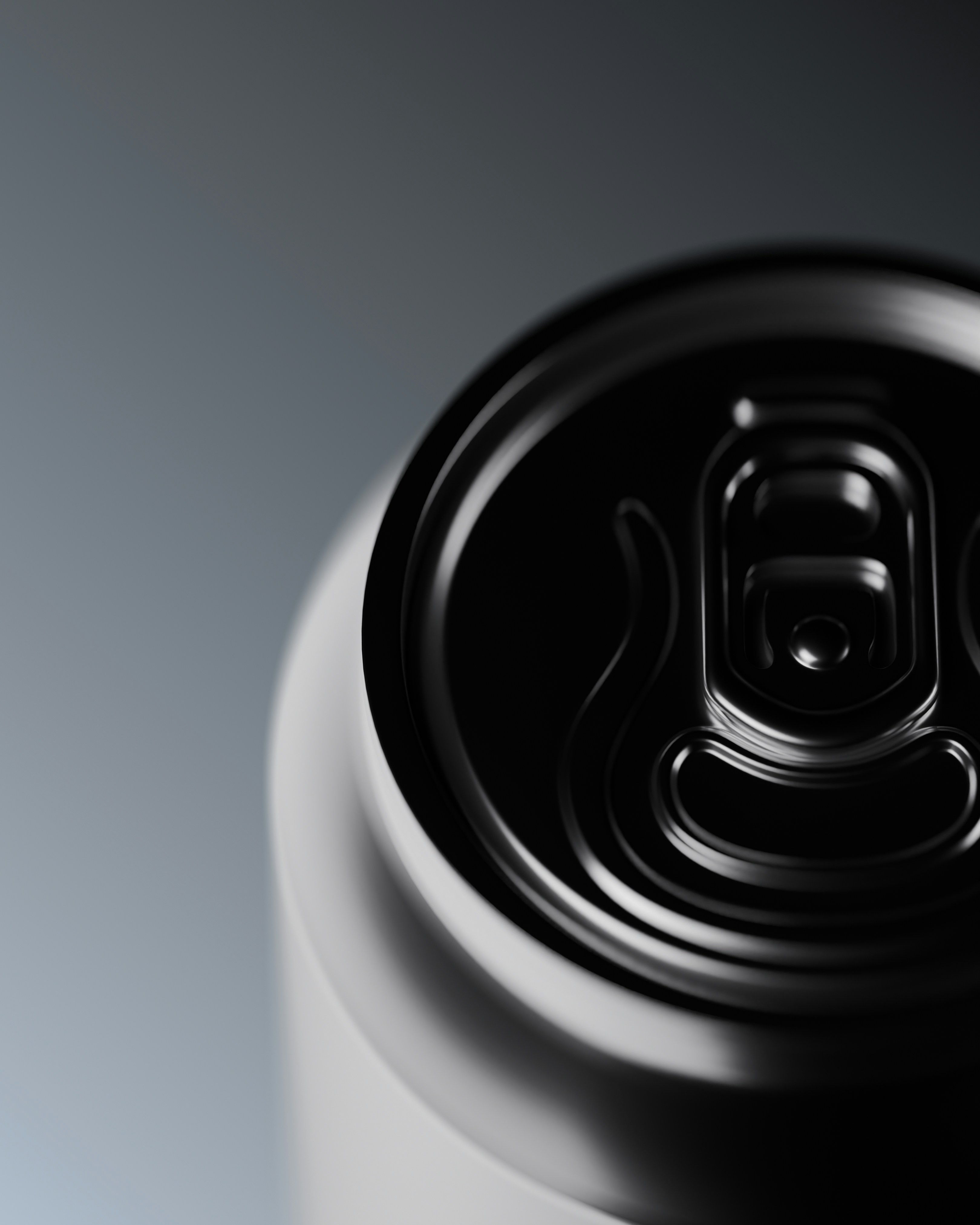 Close-up of a silver soda can top
