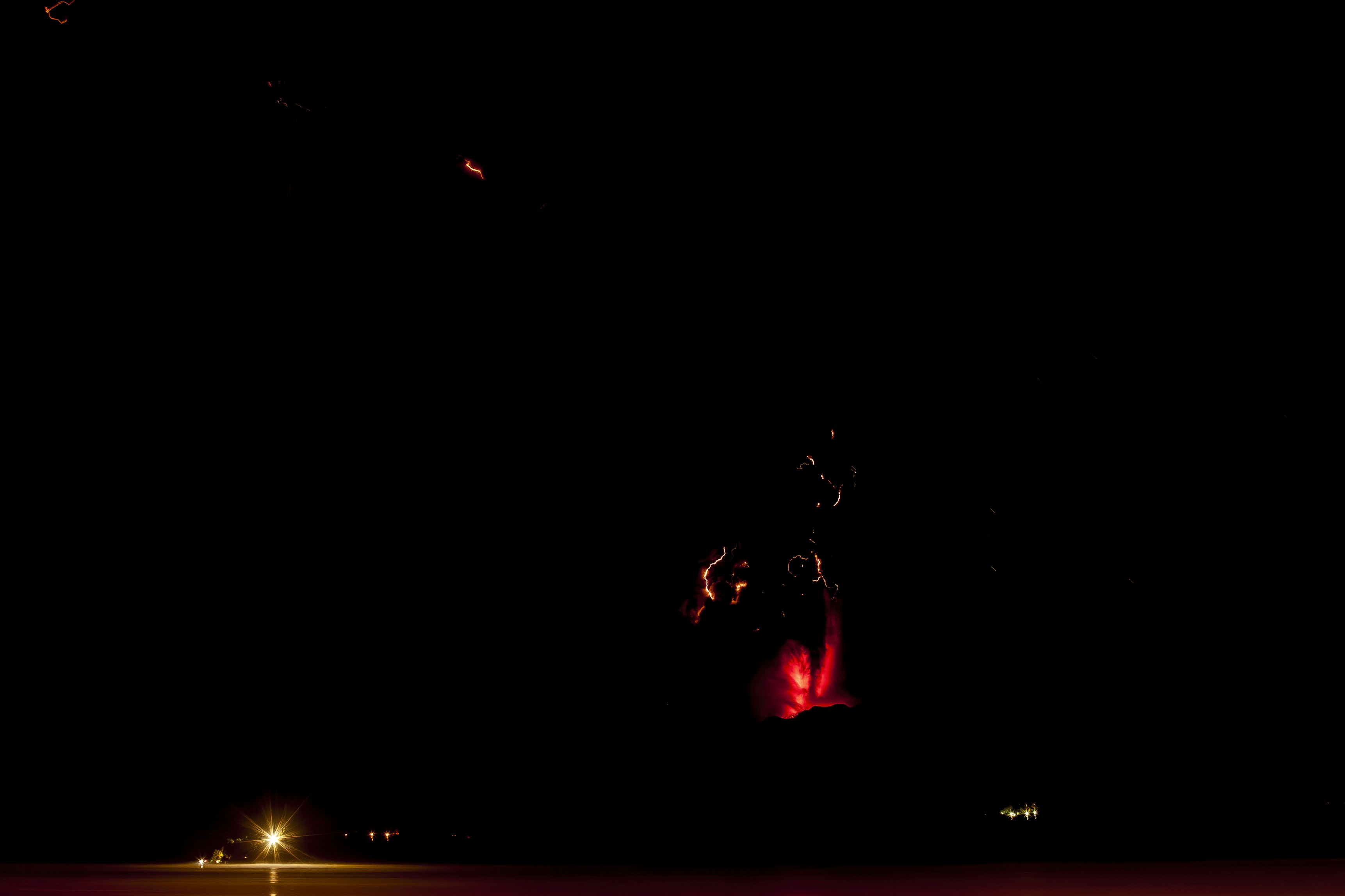 Fireworks exploding in the night sky