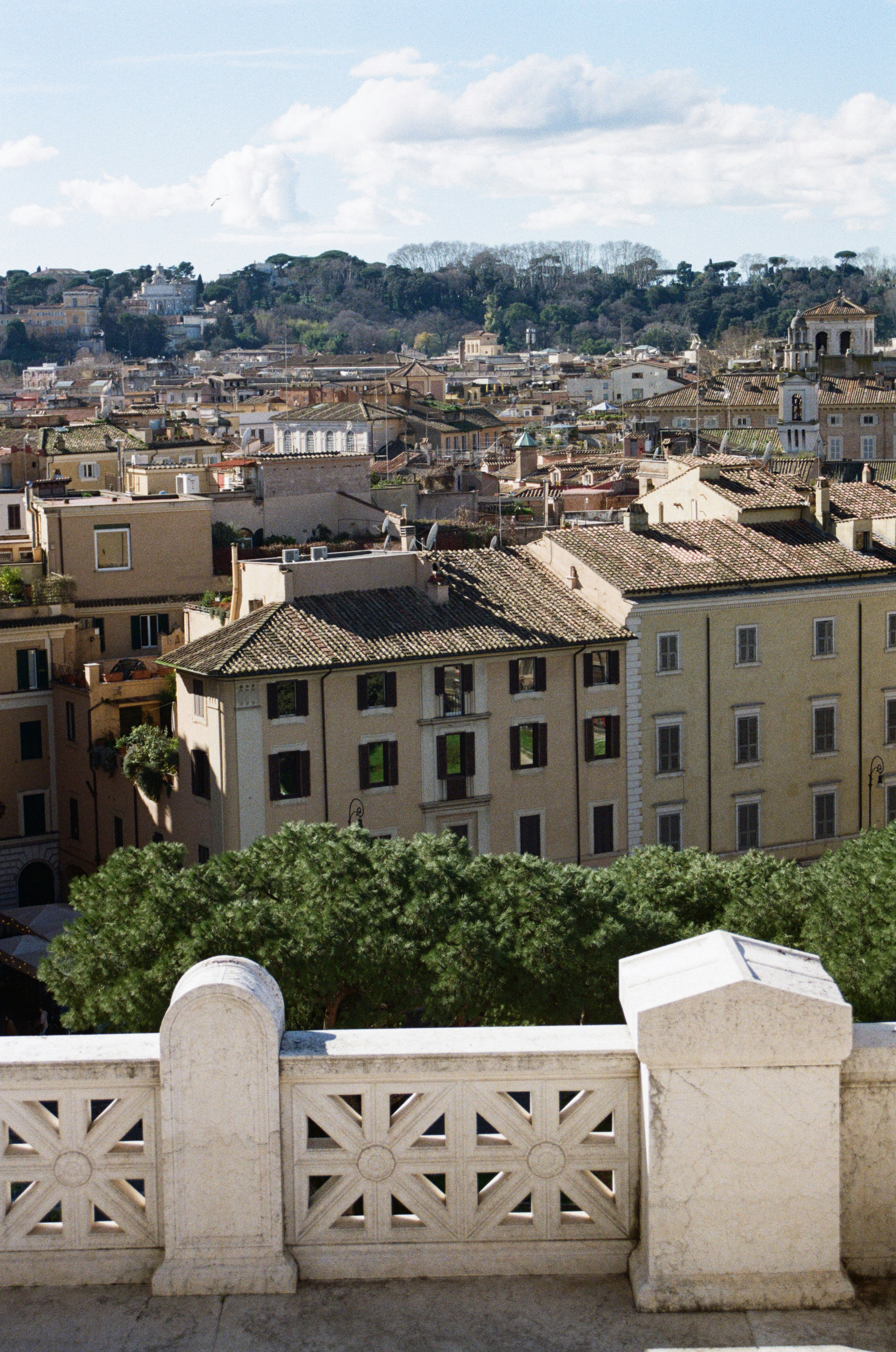Rooftops and buildings in a european city.