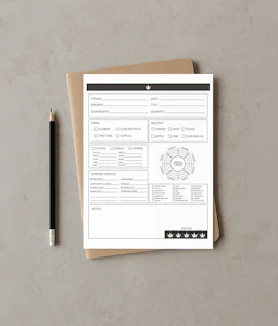 A blank form with a pencil on a notebook
