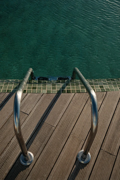 Freshly resurfaced concrete pool deck at a South Florida home