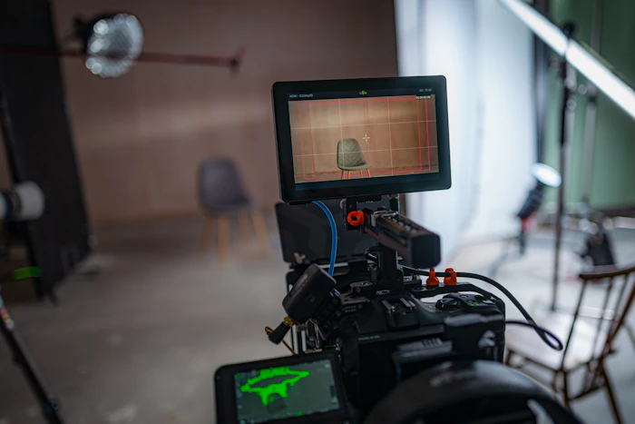 Camera and studio setup for a faceless video