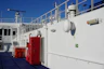Fire extinguisher on a ship deck