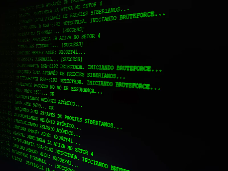 Green terminal text scrolling on a black screen