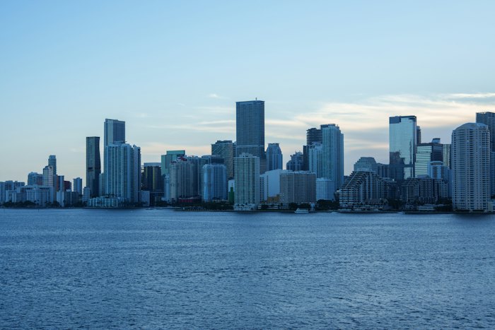 Miami skyline across Biscayne Bay
