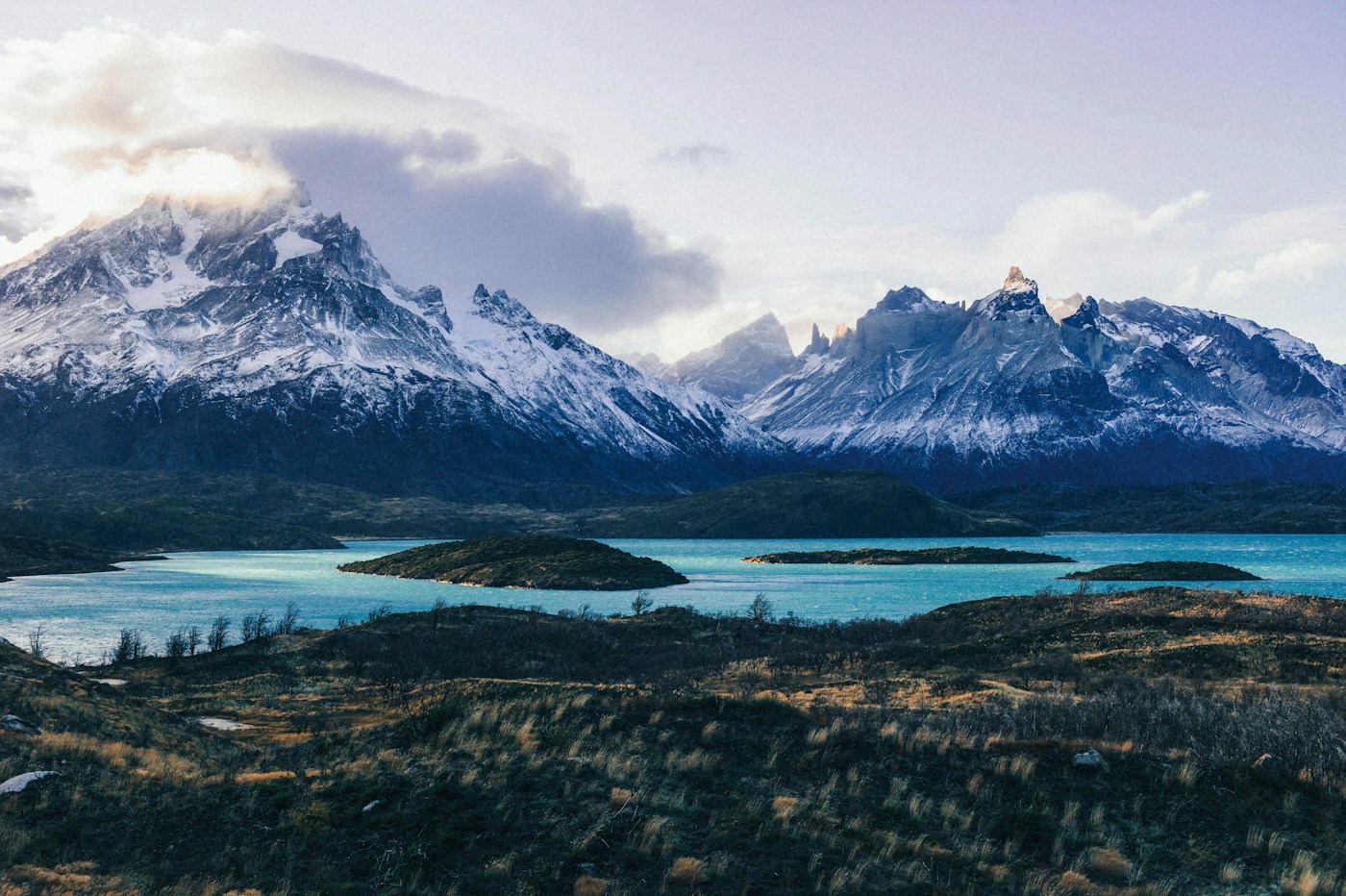 Patagonia mountains lake landscape