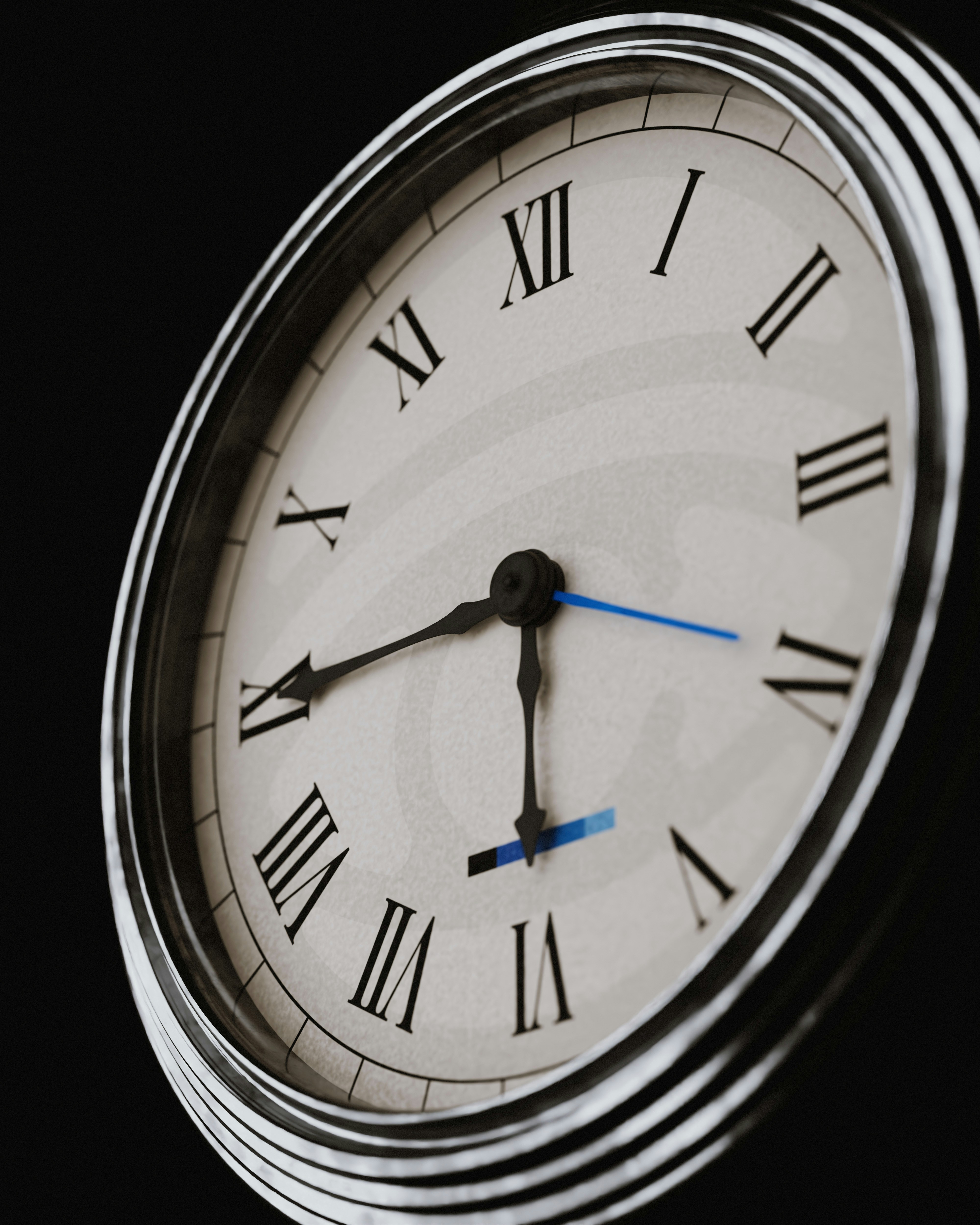 Close-up of a classic analog clock face