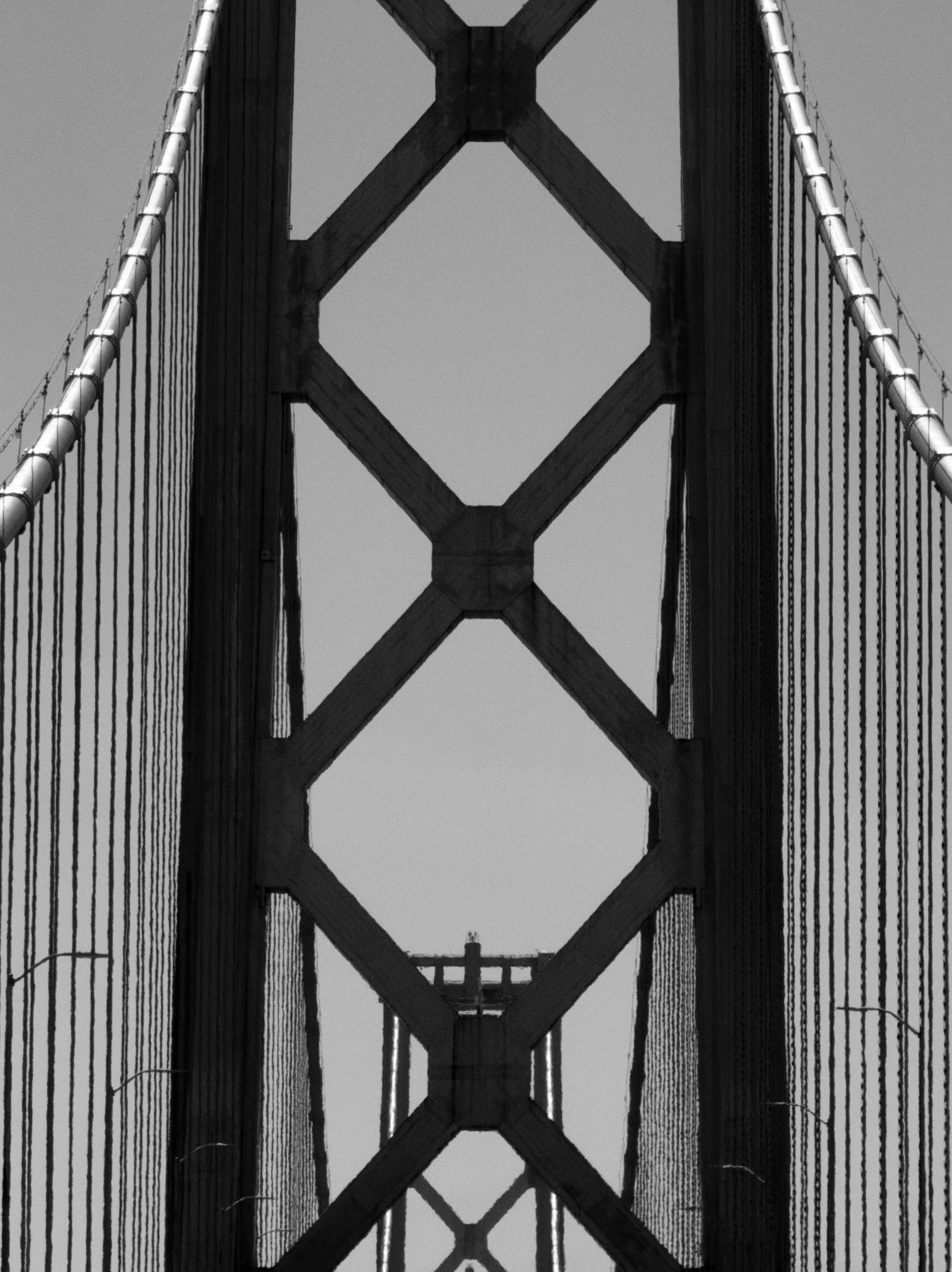 Geometric patterns of a suspension bridge structure
