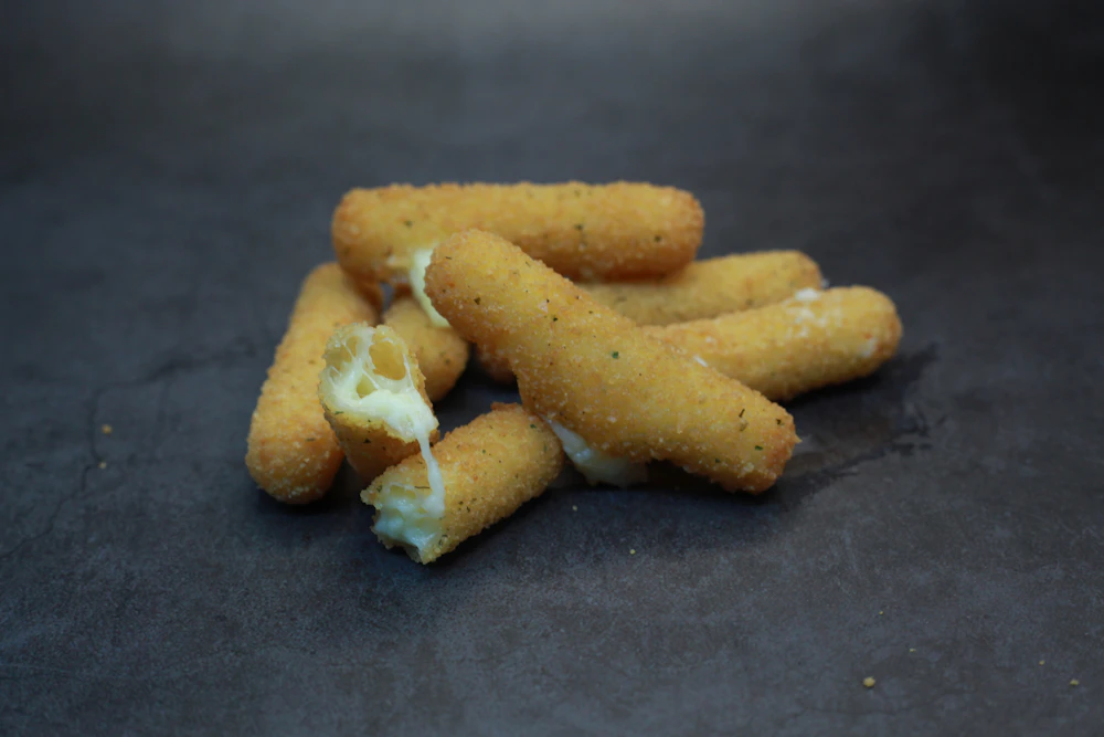 Breaded mozzarella sticks, a menu-ready frozen appetizer
