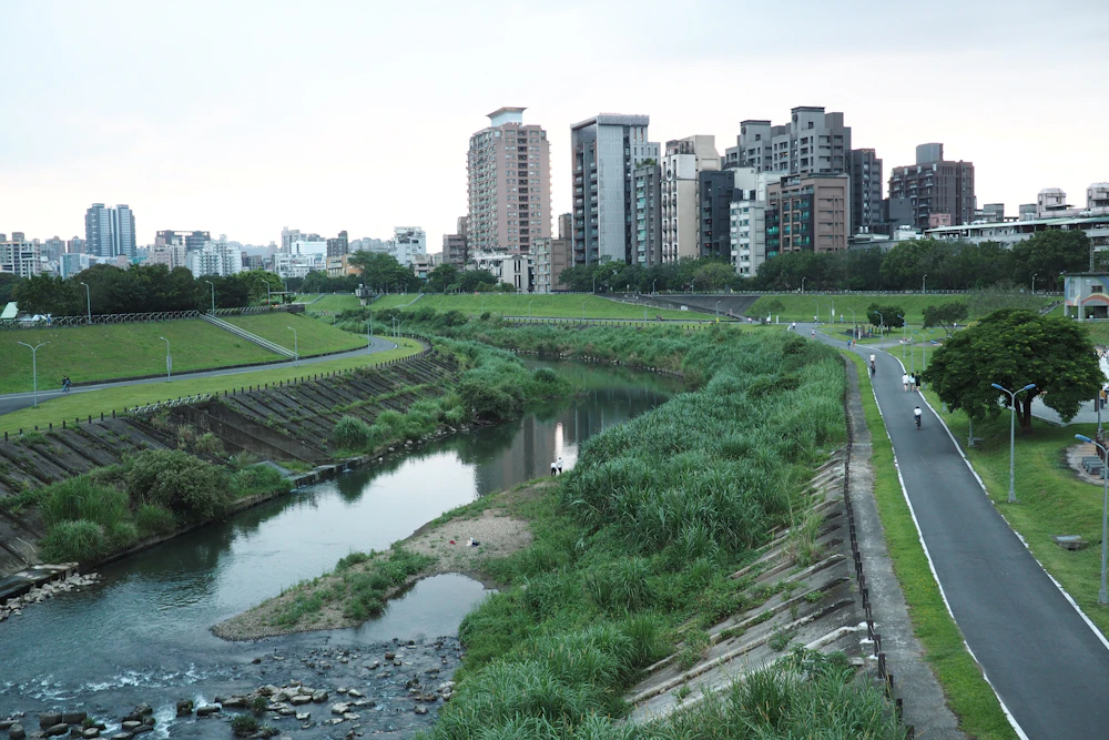 那珂川沿いの水辺の遊歩道